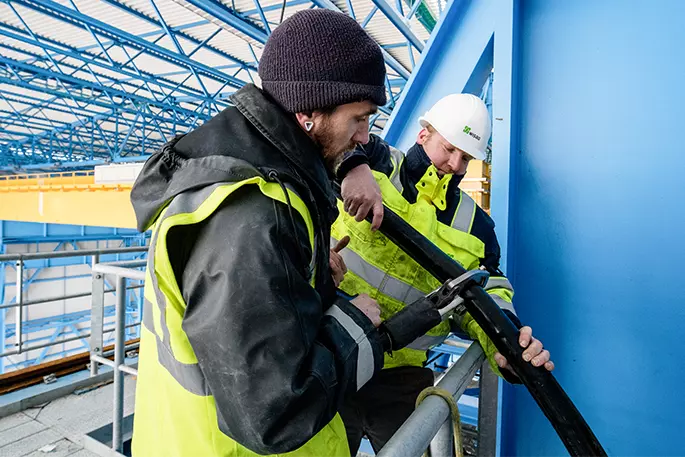 WISAG Mitarbeiter bei einem Einsatz